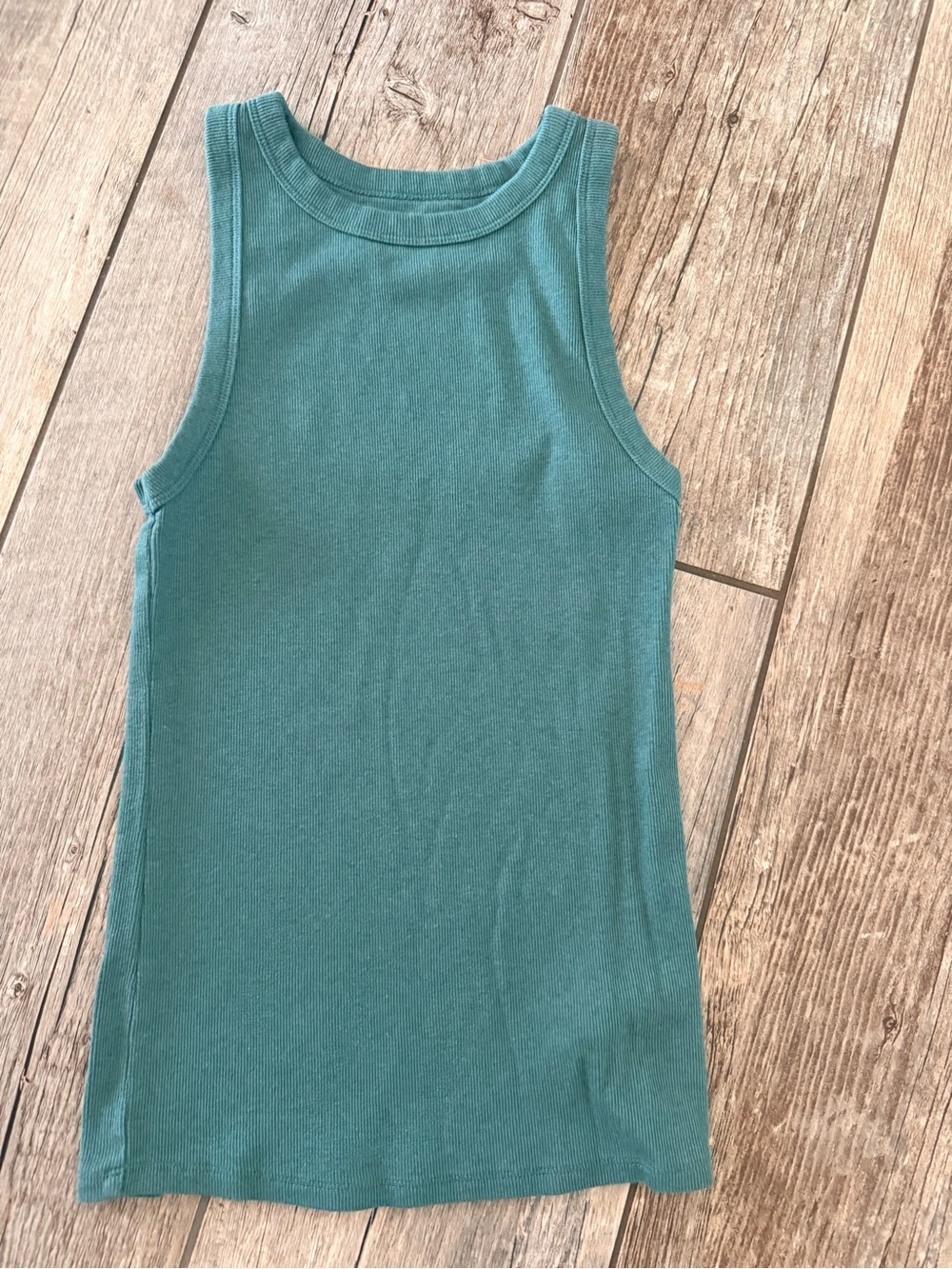 a new day Teal Ribbed Tank Top women’s medium